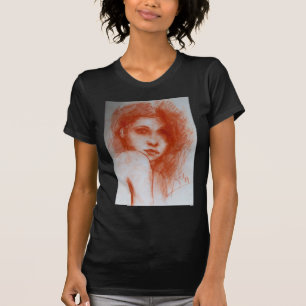 ROMANTISCHE SCHÖNHEIT / Frauenportrait in Sepia Br T-Shirt