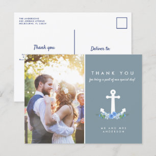 Romantische Schönheits-Hochzeit Vielen Dank Foto P Postkarte