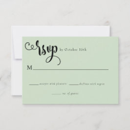Romantische Schrift | Kalligrafie-Hochzeit RSVP Karte