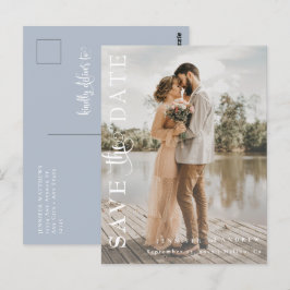 Romantische Schrift | Kalligrafie Save the Date Postkarte