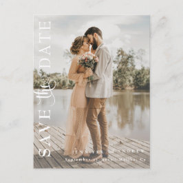 Romantische Schrift | Kalligrafie Save the Date Postkarte