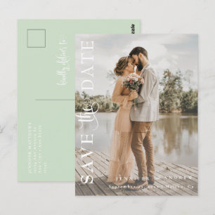 Romantische Schrift   Kalligrafie Save the Date Postkarte