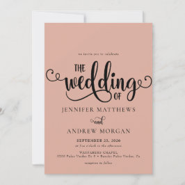 Romantische Schrift | Kalligraphische Hochzeitsein Einladung
