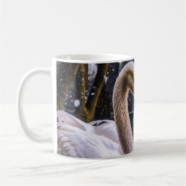Romantische Schwäne im Winterwunderland Kaffeetasse
