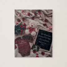 Romantische Schwangerschaftsankündigung mit Rose &