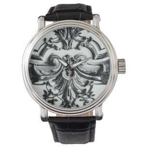 Romantische schwarze u. weiße Lilie - Versailles Armbanduhr