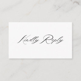 Romantische Script Calligraphy QR Code Wedding RSV Begleitkarte
