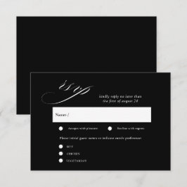 Romantische Script Calligraphy Wedding RSVP Cards Begleitkarte
