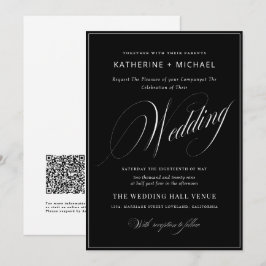 Romantische Script-Kalligrafie Einfache & schicke  Einladung
