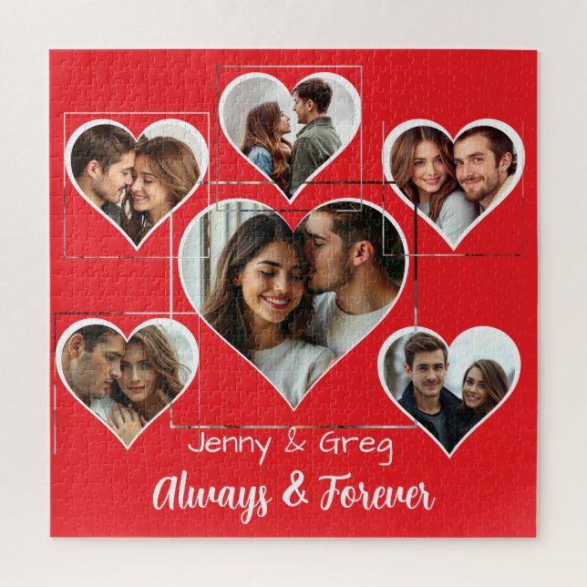 Romantische Sechs-Fotovorlage (Vertikal)