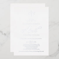 Romantische Silberstreifen-Kalligrafie-Monogramm-H