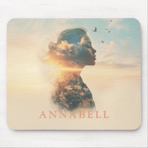 Romantische Silhouette der Natur Mousepad