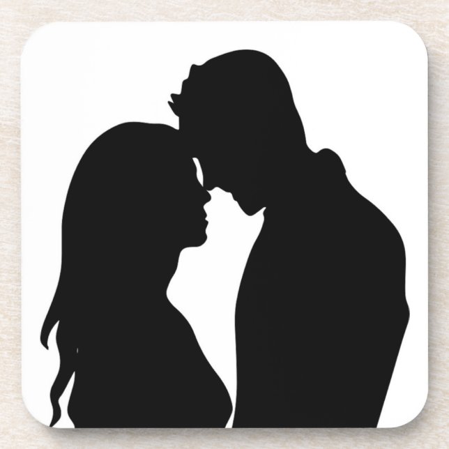 ROMANTISCHE SILHOUETTE GETRÄNKEUNTERSETZER (Vorderseite)