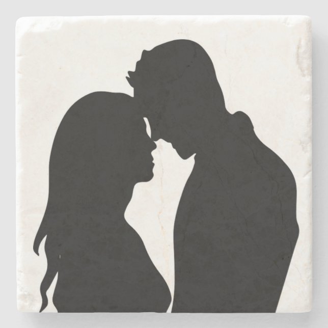 ROMANTISCHE SILHOUETTE STEINUNTERSETZER (Vorderseite)