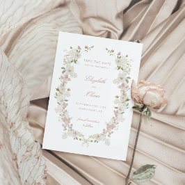 Romantische Soft Blush Vintage Frame Wedding Save The Date