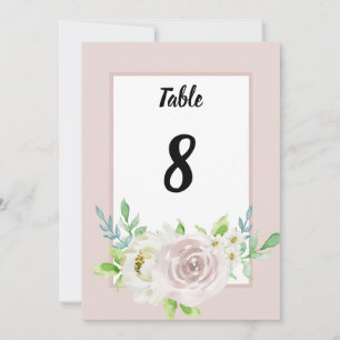 Romantische Soft Mauve Floral Watercolor Rose Hoch Einladung