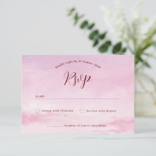 Romantische Sonnenuntergang Aquarell Hochzeit uAwg Dankeskarte