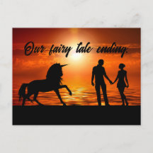Romantische Sonnenuntergang Märchen Save the Date 