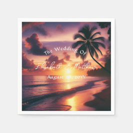 Romantische Sonnenuntergang Serviette