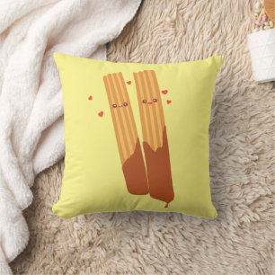 Romantische Spanische Churros mit Schokolade Kissen