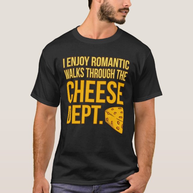 Romantische Spaziergänge durch Käsespezialitäten L T-Shirt (Vorderseite)