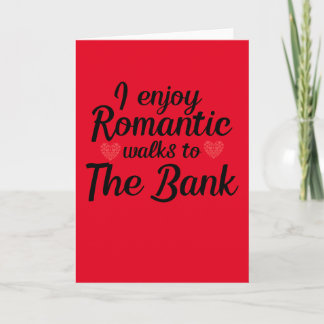 Romantische Spaziergänge zur Bank, lustig, Valenti Karte