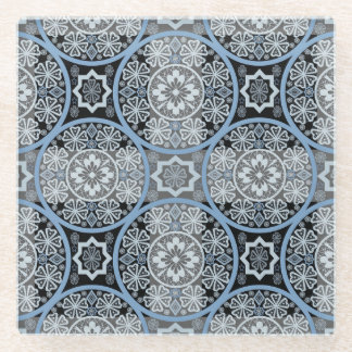 Romantische Spitze: Helle Abstrakte Printwerbung. Glasuntersetzer