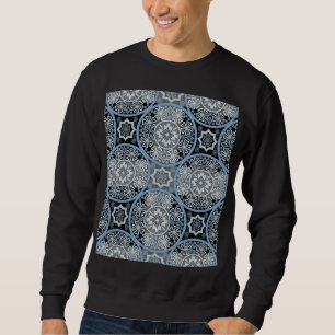 Romantische Spitze: Helle Abstrakte Printwerbung. Sweatshirt