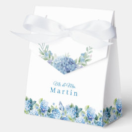 Romantische staubblaue Hortensien-Wasserfarben-Hoc Geschenkschachtel