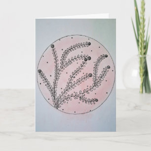 Romantische staubige Rosenkreis-Karte Karte