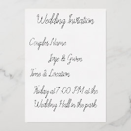 Romantische Sternennacht Brautpaar Hochzeitseinlad Folieneinladung