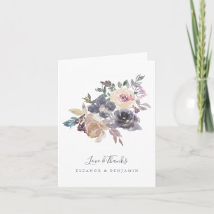 Romantische Stimmungvolle Florale Hochzeitsliebe D Dankeskarte
