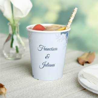 Romantische Strandhochzeit Pappbecher