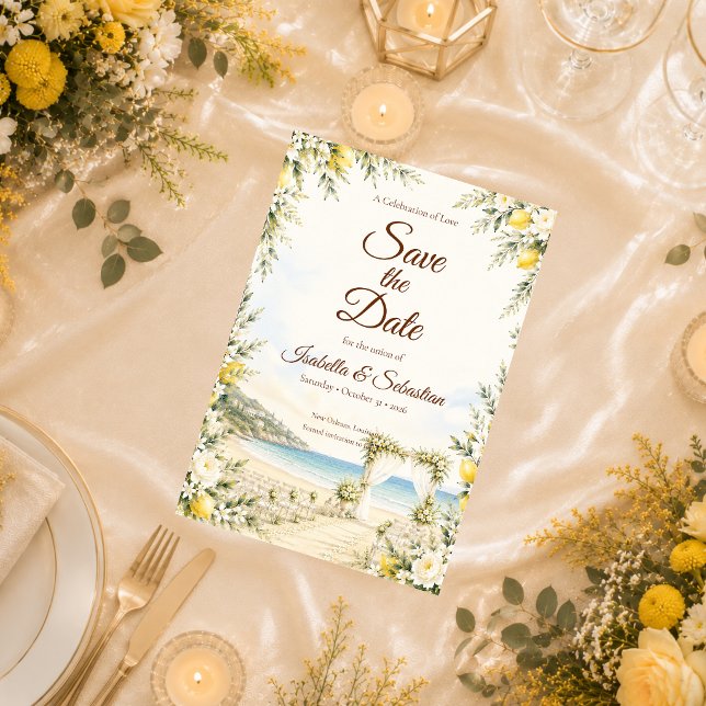 Romantische Strandhochzeit Save The Date (Von Creator hochgeladen)