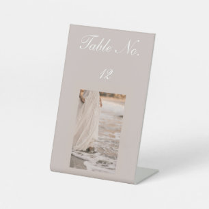 Romantische Strandhochzeit Tischnummer am Meer Sockelschild