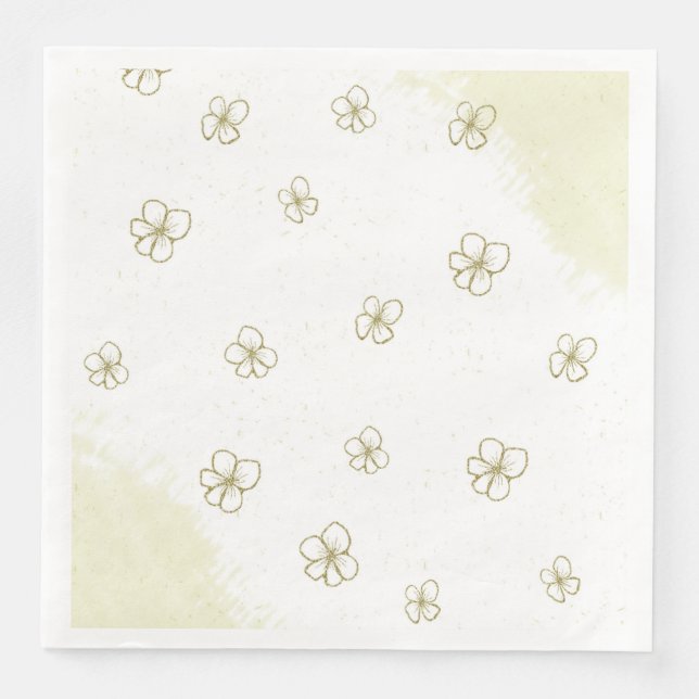Romantische Streuung der Blume Serviette (Vorderseite)