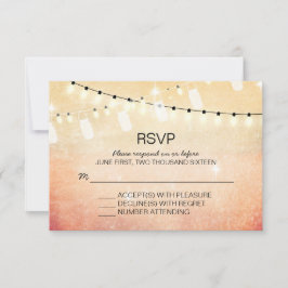 Romantische String Lights RSVP Cards