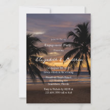 Romantische Sunset Beach Engagement Party