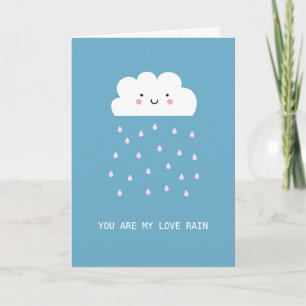 Romantische süße lächelnde Wolke Du bist mein Lieb Karte