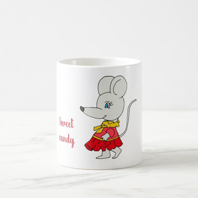 Romantische Süßmäuse Kaffeetasse (Mittel)