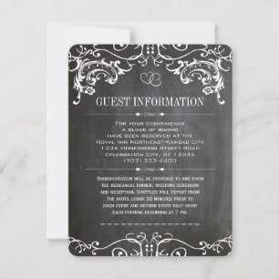 Romantische Swirl Border Chalkboard Typografie ein Einladung