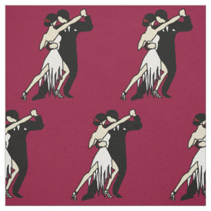 Romantische Tango-Tänzer Stoff