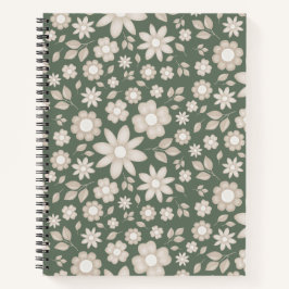 Romantische tiefe Salbei-Wasserfarben-Blumen-Botan Notizbuch