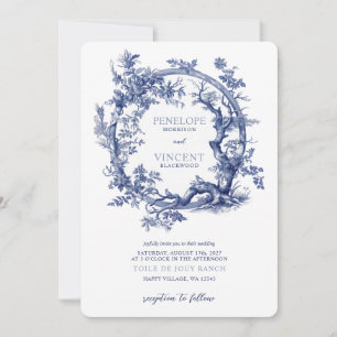 Romantische Toile de Jouy und mit lieblichen Vögel Einladung