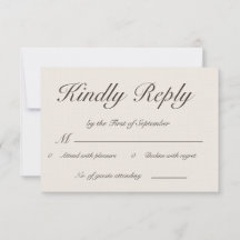 Romantische toskanische Kalligrafie-RSVP-Karte