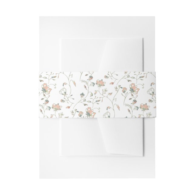 Romantische Trailing Floral Einladungsbanderole (Vorderseite Beispiel)