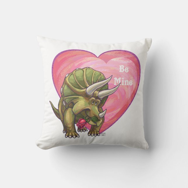 Romantische Triceratops sind meine Kissen (Vorderseite)