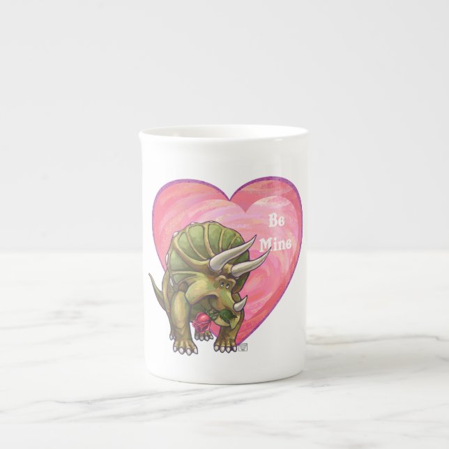 Romantische Triceratops sind meine Prozellantasse (Vorderseite)