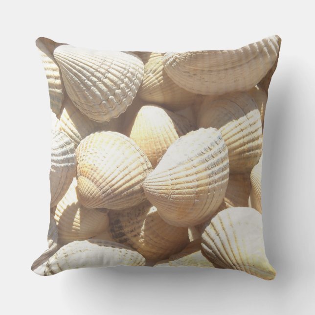 Romantische Tropical Beach Exotic Summer Muscheln Kissen (Vorderseite)