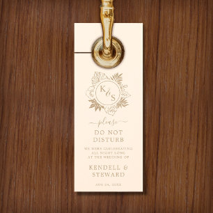 Romantische Tropische Grünpflanzen Hochzeit Türanhänger